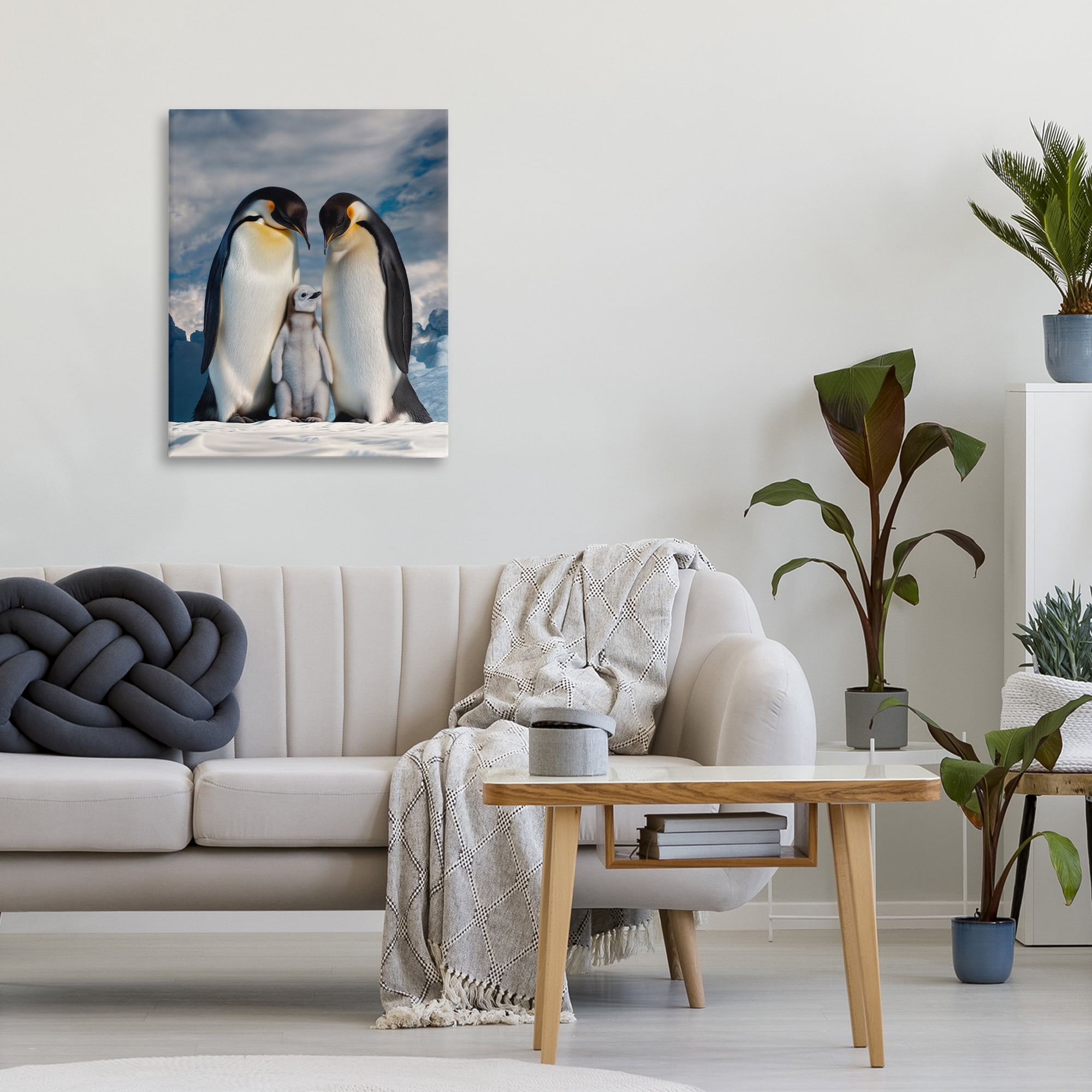 Stupell Industries Penguins In The Wild Canvas Wall Art, design by Scott Stulberg