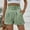 Green, variant on jovati Womens Shorts High Waisted Women Casual Solid High Waisted Belt Button Pockets Shorts Pants Womens High Waisted Shorts Paper Bag Pants Women Womens High Waisted Pants