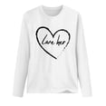 thumbnail image 3 of Pimelu Valentines Day Shirts for Women,Women's Tees Shirts,Cute Sport Vintage Oversized Sweatshirt for Women Plus Size Round Neck Long-Sleeve Pullover Women Tees Heart Paws Print Lightweight Pullover, 3 of 3