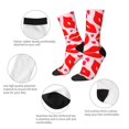 thumbnail image 4 of Honeii Lips Kiss Print Adult Socks,Crew Socks,Casual Calf Socks,Daily Wear Socks for Men & Women, Perfect for Sports, Casual and Everyday Use, 4 of 6