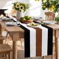 thumbnail image 2 of Table Runner Boho Stripe Table Decoration for Kitchen Dinning Bohemian Brown Black White Table Decoration for Indoor Outdoor Party Wedding Decor 13x72inch, 2 of 7