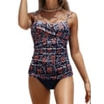 thumbnail image 1 of BIKINX Tankini Swimsuits for Women Plus Size Swimwear Tummy Control Two Piece Bathing Suits, 1 of 7