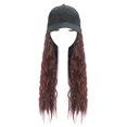 thumbnail image 3 of Baqcunre Visor Hats for Women, Girl Curly Synthetic Women Quality Long Hair Black with Hat 24Inch, Sun Visors for Women, Golf Visor Womens, 3 of 9