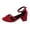 Red, variant on Women's Sandals Low Chunky Block Heels 2026 Dressy Arch Support Open Toe Ankle Strap Summer Casual Wide Width Comfot Sandals Non Slip Walking Pump Shoes Black 8.5 Wide