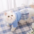 thumbnail image 4 of Disfraz de mascota pequeña, faldas de uniforme escolar para perros y gatos, disfraz de marinero para gatos, fiesta de cosplay para perros pequeños, ropa para gatos (Beige Mixed Blue) M JAMW Sencillez, 4 of 5