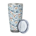 thumbnail image 2 of Vsdgher cute Mushroom Village 20 Oz Stainless Steel Vacuum Insulated, Travel Mug Coffee Cup for Home, Office, Outdoor Works Great for Ice Drinks and Hot Beverage -Straw Two-piece Set, 2 of 8