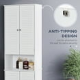 thumbnail image 6 of HOMCOM Tall Bathroom Storage Cabinet with Countertop, Linen Cabinet, White, 6 of 9