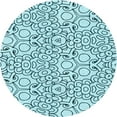 thumbnail image 1 of Ahgly Company Machine Washable Indoor Round Transitional Deep-Sea Green Area Rugs, 3' Round, 1 of 7