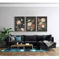 thumbnail image 4 of 3Pcs Vintage Peony Flower Still Life Canvas Wall art Rustic Dark Floral Plant Painting Picture Farmhouse Wall Decor Posters Print Artwork for Women's Room Living Room Bedroom Home Decoration, 4 of 5