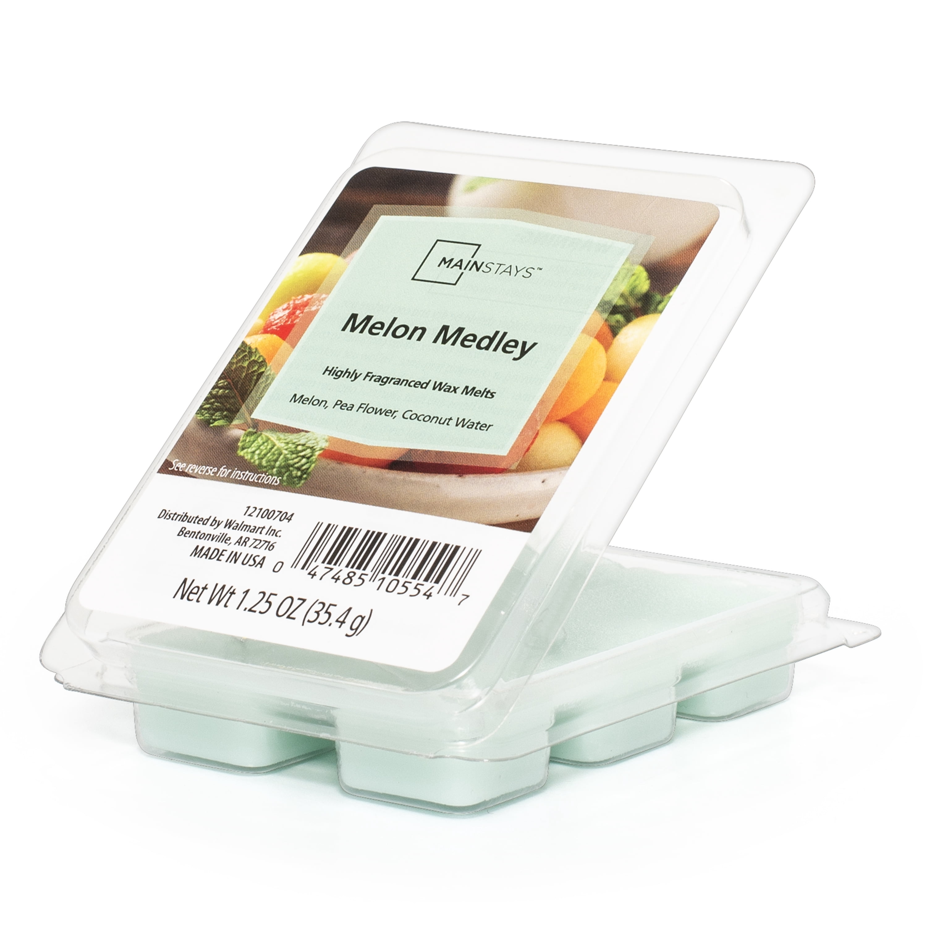 Mainstays Melon Medley Scented 6 Cube Wax Melt, 1.25 oz
