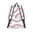 thumbnail image 6 of Defioc Baseballs for Canvas Backpack,Travel Rucksack Unisex Knapsack Laptop Backpack for Work & College -Medium, 6 of 7