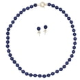 thumbnail image 1 of Set 2 Piezas Collar y Aretes Perla de Mallorca 8mm 45cm | Azul, 1 of 6
