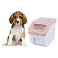 thumbnail image 4 of Alimentador de alimentos de 5 kg Alimentador de mascota Alimentador de cereales herméticos de cereal de almacenamiento con tapa para granos de a Rosa, 4 of 9
