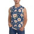 thumbnail image 3 of Uemuo Flower Pattern Men's Sleeveless T-Shirt,Muscle Athletic Tank Top, Moisture-wicking Quick-dry Breathable Classic Tee Top for Gym Run Outdoor Sports-3X-Large, 3 of 8