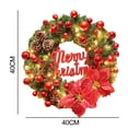 thumbnail image 2 of Navidad 40 Cm Guirnalda De Conos De Pino De Navidad Artificial Con Luces Led Adornos De Navidad Para Puerta Delantera Regalo De Año Nuevo Kearding HA043969-02, 2 of 6