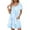 Sky Blue, variant on Women Summer Maxi Dresses Women's Fashion Summer Print Short-sleeved V-neck Casual Dress