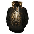 thumbnail image 5 of Sudadera con capucha con estampado 3D de esqueleto para hombre, jersey con diseño de cordón, Tops de primavera, Otoño e Invierno, 5 of 5