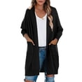 thumbnail image 1 of MURMUREY Womens Open Front Chunky Knit Cardigan Long Sleeve Sweater Loose Outwear Coat with Pockets, 1 of 5
