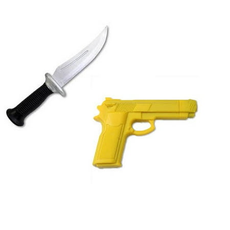 Training Set COMBO DEAL - Curved Rubber Training Knife & Yellow Rubber Training