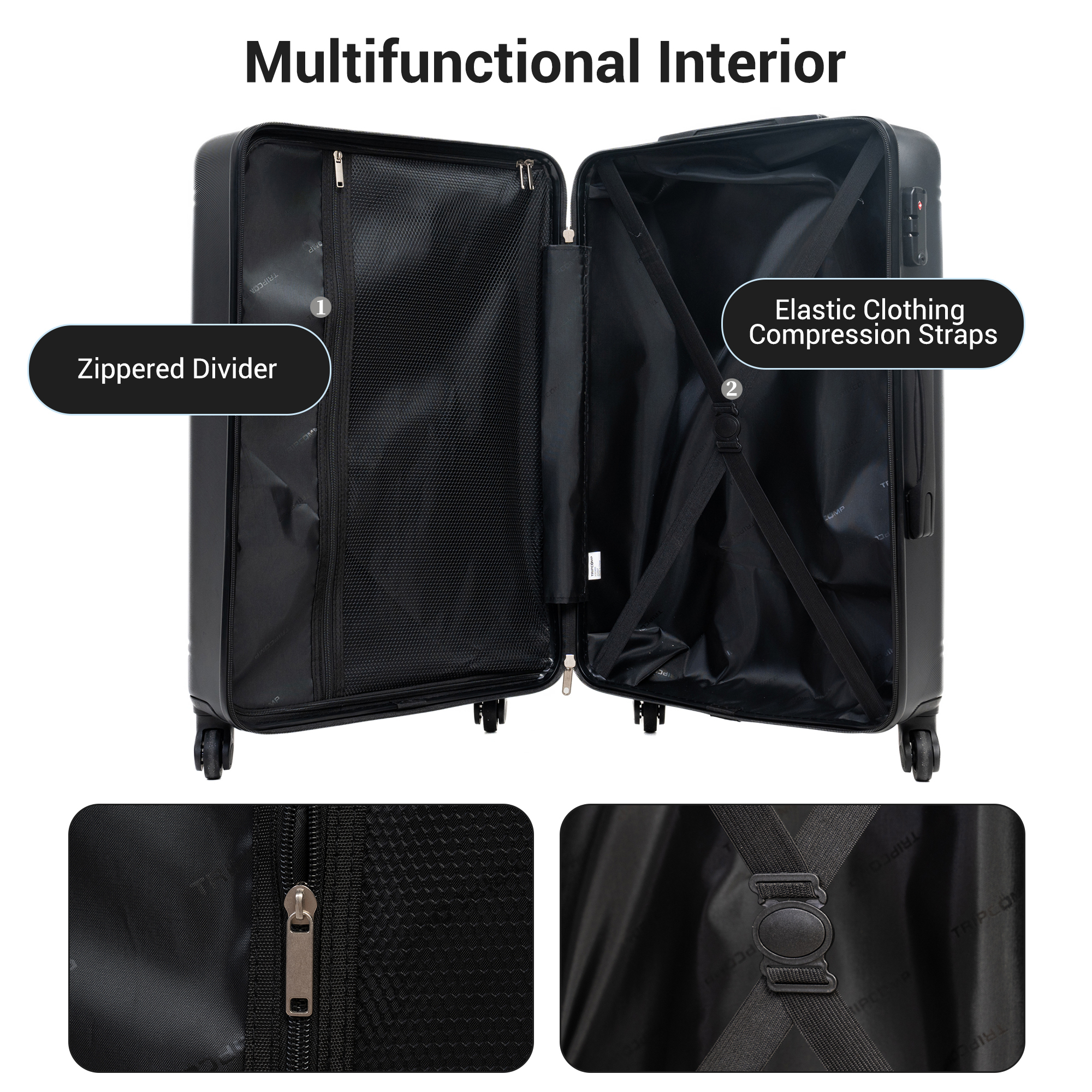 9-Piece Set (20"24"28 + a backpack, a toiletry bag, and 4 storage bags) ,ABS+PC Hardshell Carry on Luggage Set with TSA Lock Carry On Suitcase Luggage Durable Suitcase