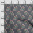 thumbnail image 1 of oneOone Silk Tabby Fabric Leaves & Floral Block Print Fabric BTY 42 Inch Wide, 1 of 4