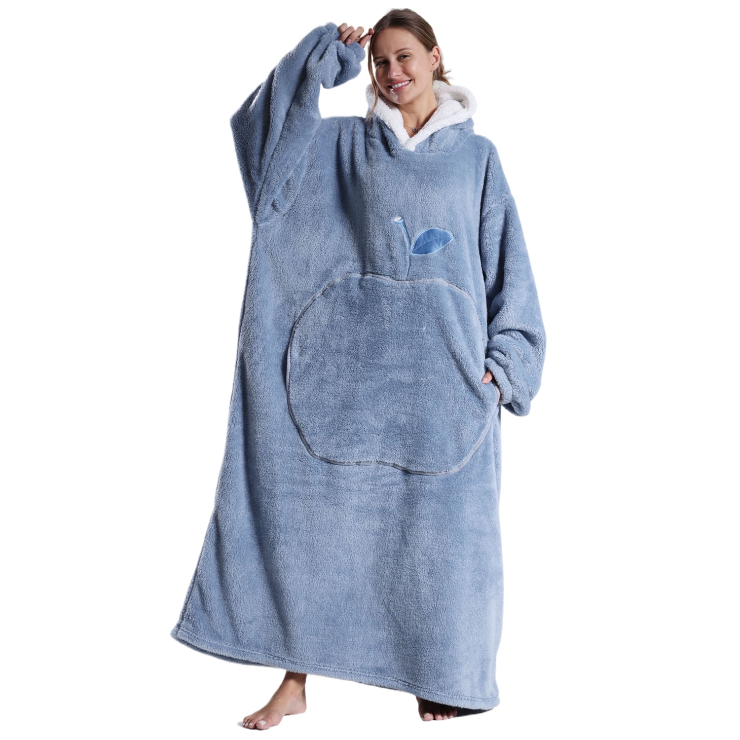Wearable Blanket Hoodie for Women Men Adult Oversized Hooded Blanket Cozy Sweater Super Soft Comfortable Wearable Blanket with Sleeves Hoodie Sweatshirt with Pockets