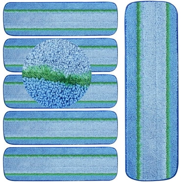 6 Pack Replacement Pads for Bona Family of Mops, Deep Cleaning Microfiber Mop Pads for Hardwood & Hard Surface Floors Cleaning Head, Wet/Dry Mop,Washable, Reusable