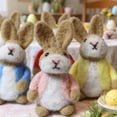 thumbnail image 2 of Wool Felt Rabbit With Balloons Easter Decorations Hanging Bunny, 2 of 8