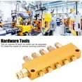 thumbnail image 2 of ZOUSSIQI Brass Oil Distributor 5/6 Way Adjustable Lube Oil Piston Distributor Lube Oil Piston Divider Valve Value Manifold Block for Centralized Lubrication System(1 in 5 Out) CA919-45392, 2 of 9