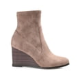 thumbnail image 2 of Journee Collection Womens Hepburn Faux Suede Ankle Wedge Boots, 2 of 3