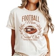 thumbnail image 2 of Football Mom Social Club Shirt for Women Faux Glitter Cheering from the Sidelines Oversized Tee Ivory Shirt Adult 2X-Large, 2 of 4