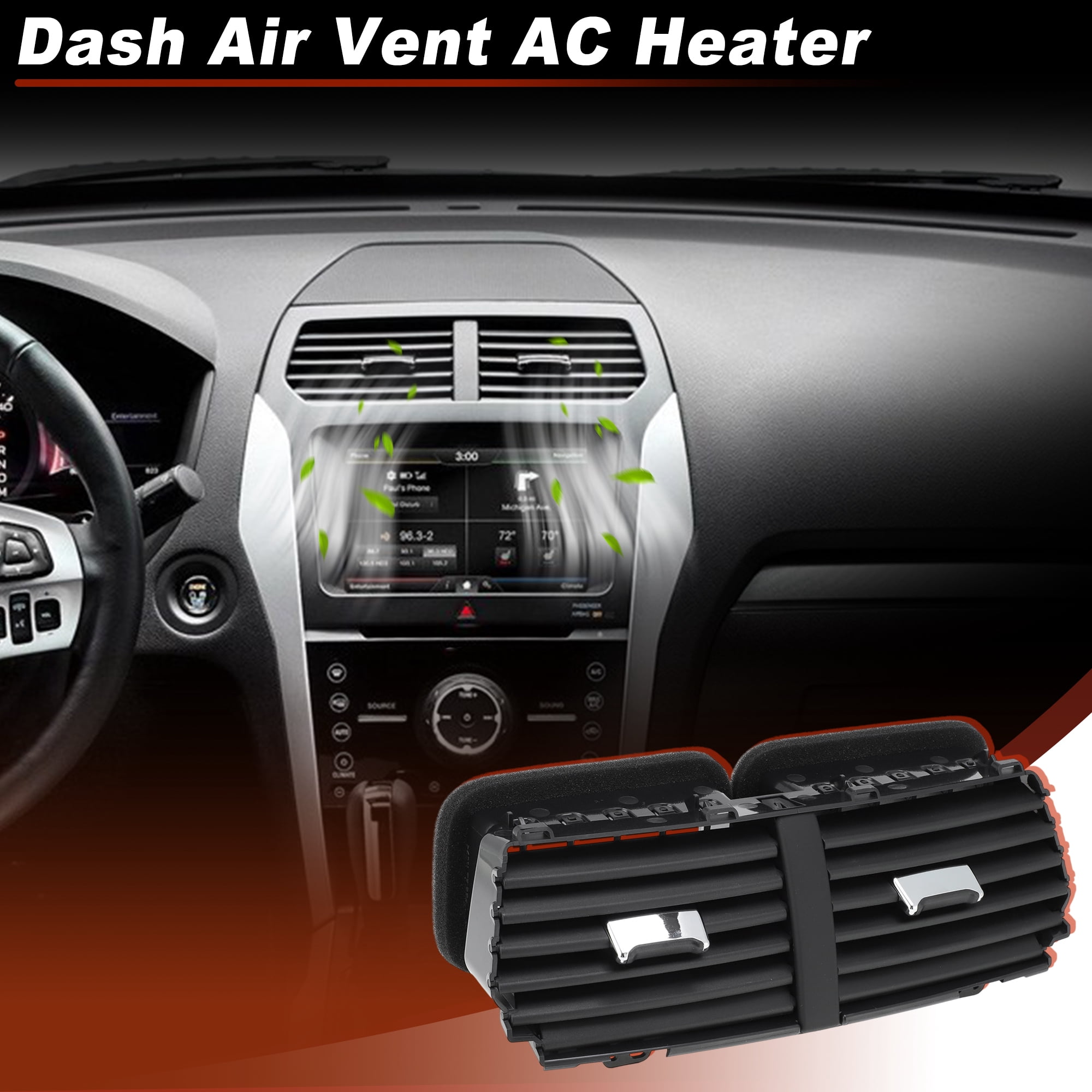Unique Bargains Dashboard Air Vent Outlet Panel for Ford Explorer Base 2011-2015