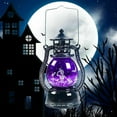 thumbnail image 3 of Halloween LED Lamp Flame Lantern Hanging Decor Pumpkin Castle Witch Party Light, 3 of 4