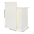 thumbnail image 2 of Floorstanding Warm White Reception Desk w/ LED Light Modern Front Desk Reception Counter f/ Salons Stores, 2 of 17