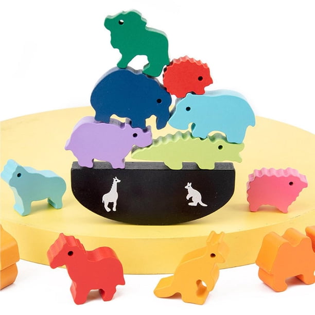 Vogacara Niños Animal equilibrio bloques juego de dinosaurio juguete educativo apilamiento alto bloque de construcción juguete de Juguetes Educativos mundo de los dinosaurios Vogacara FN003311-02