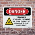 thumbnail image 5 of X-Ray In Use If You Are Pregnant OSHA Danger Aluminum Sign 10 Inch x 7 Inch - 5 Pack, 5 of 8