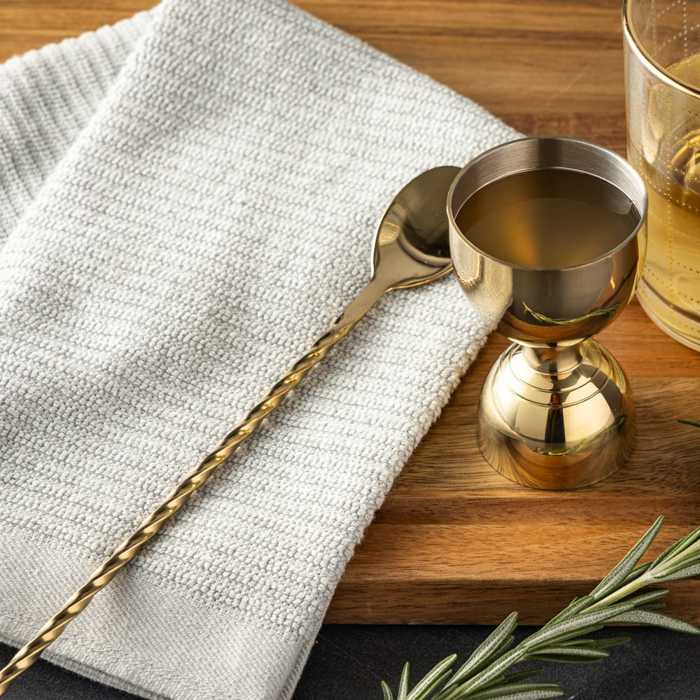 (4 pack) Thyme & Table Stainless Steel Gold Cocktail Stirrer Spoon