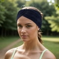 thumbnail image 2 of Unique Bargains 1 Pce Bandeau Confortable Bandeau Croisé Bleu Foncé Violet, 2 of 6