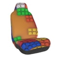 thumbnail image 1 of Wukai Colorful Building Blocks A Full Set Car Seat Covers with Soft Padding Universal Auto Front Seats Protector and Cushion Mat, 1 of 5