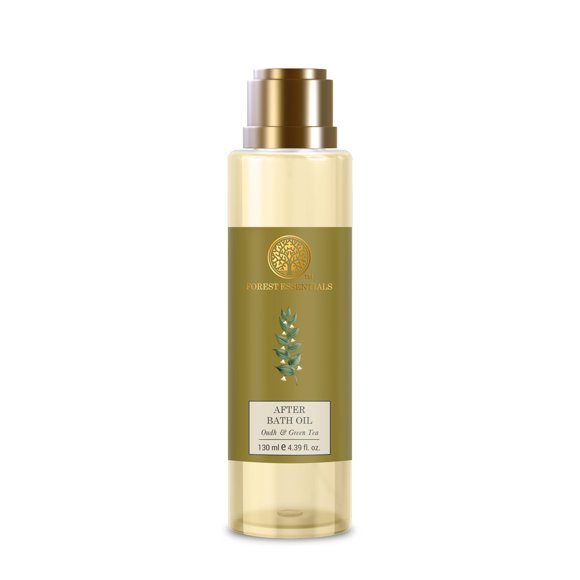 Forest Essentials After Bath Oil Oudh & Green Tea | Ayurvedic Scented Natural After Shower Oil | For Nourished & Moisturised Skin