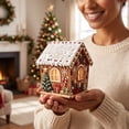 thumbnail image 5 of CHJK 3D Christmas House Diamond Art Kit for Adults, DIY Wooden Pearl Craft, Xmas Tree with Rhinestones & Pearls for Holiday Table Home Decor, 5 of 6