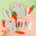 thumbnail image 4 of Easter Cookie Cutter Rabbit Carrot Silicone Fondant Cake Mold Easter Theme Mould Non-stick Cake Decorating Mold-Pink,B, 4 of 8