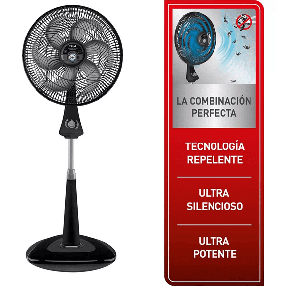 Ventilador de Pie BLOOSOM T-fal 6 Aspa Potente Silencioso