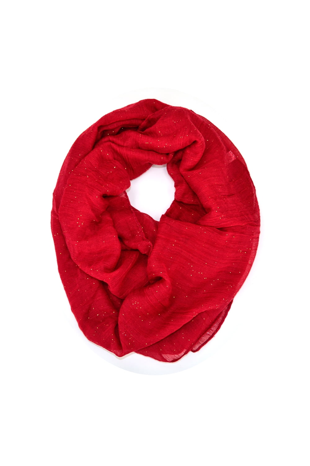 White Deer Solid Color Soft Infinity Loop Scarf With Glitter Red Walmart Com Walmart Com