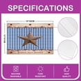 thumbnail image 4 of Rustic Western Table Place Mats, 18"x12", Western Texas Star Placemat for Kitchen Dining Table Decor Indoor Outdoor Rustic Farmhouse Placemats Set of 4 Barn Wooden Board, 4 of 4