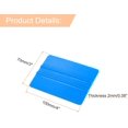 thumbnail image 2 of HARFINGTON 6pcs Vinyl Squeegee, Vinyl Wrap Decal Squeegee Tool, 4-Inch Car Vinyl Film Scraper Plastic Squeegee for Car Wrap, Sign Making, Window, Blue, Rectangle, 2 of 7
