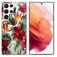 thumbnail image 1 of Deep Red Flower Case for Samsung Galaxy S23 Ultra,Aesthetic Colourful Floral Plant Case for Men Women,Unique Soft TPU Bumper Case Cover, 1 of 5