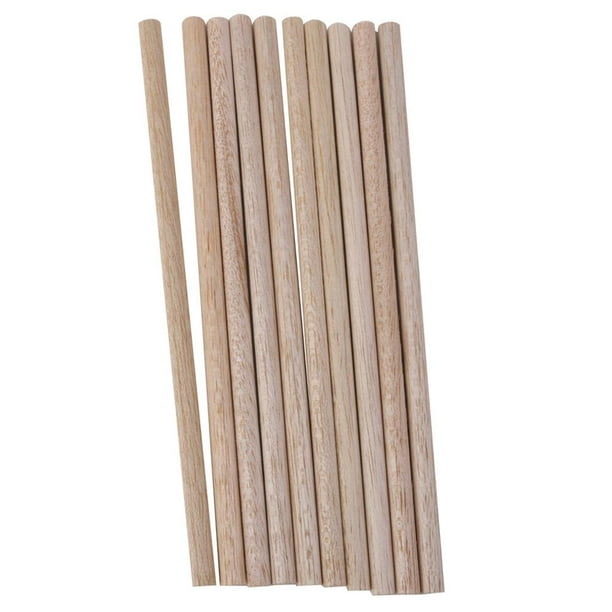 10 palitos de madera rústicos vacíos de 10 x 10/8 x 8 mm, varilla de modelado de madera de balsa de 20 cm 8x8mm