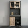 thumbnail image 5 of Bar Cabinets with Sliding Barn Door,Coffee Bar Liquor Cabinet,Open Storage Shelves,Farmhouse Sideboard with Wine Rack,Tall Freestanding Liquor Cabinet Bar for Kitchen,Dining Room, 5 of 9