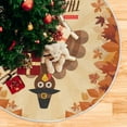 thumbnail image 5 of FMSHPON Thanksgiving Turkey Maple Leaf Xmas Christmas Tree Skirt Stand Mat for Holiday Party Decoration Indoor Outdoor 36 inches, 5 of 6